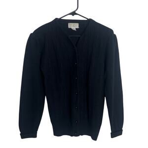 Vintage Laura Jean Women’s Sweater Lambswool Angora Rabbit Hair Black